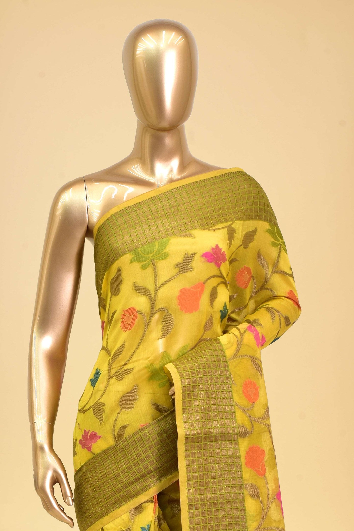 Art Cotton Cutwork Saree
