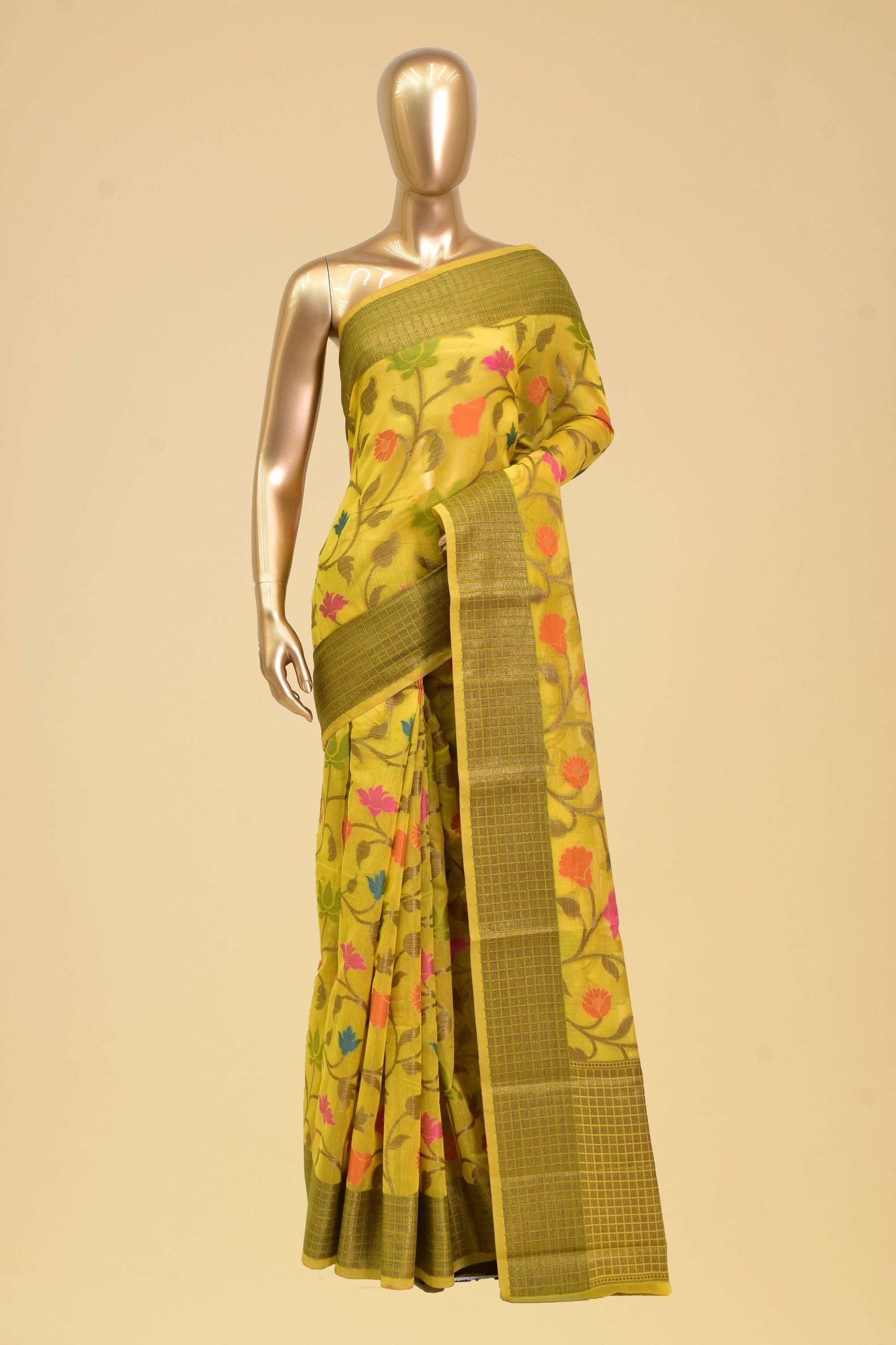 Art Cotton Cutwork Saree