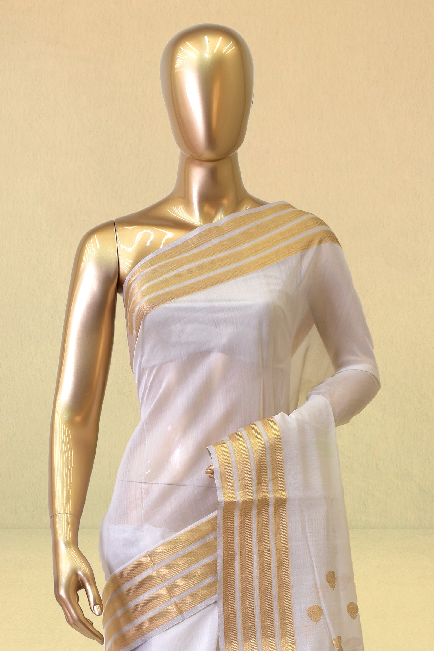 Cotton Cutwork Saree