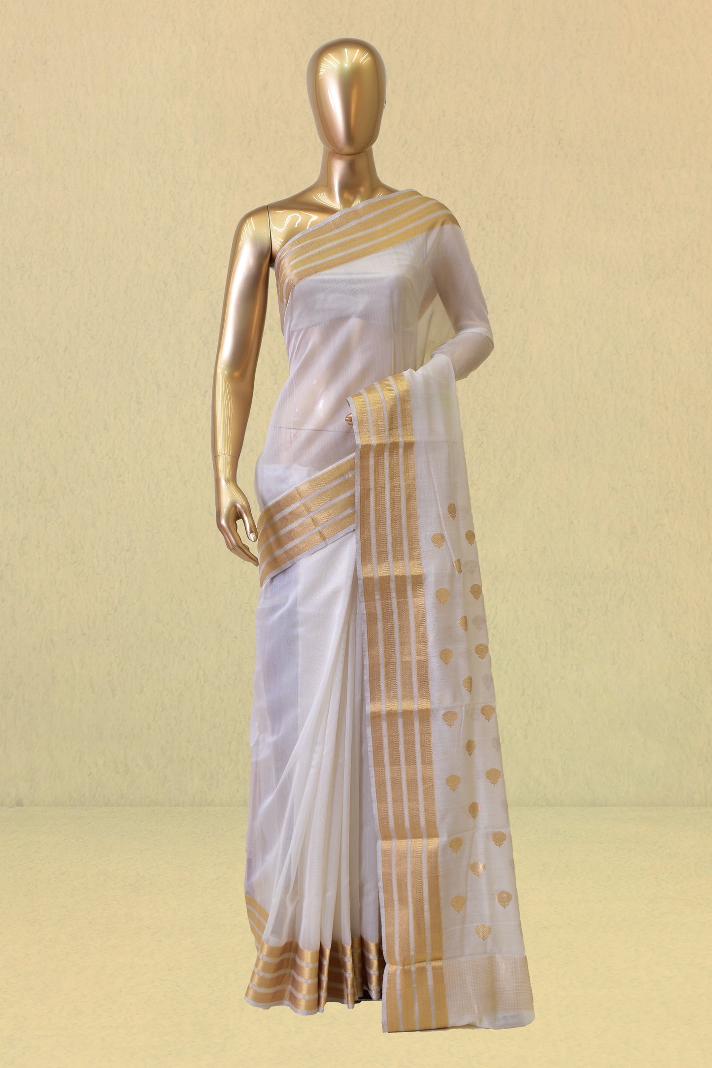 Cotton Cutwork Saree