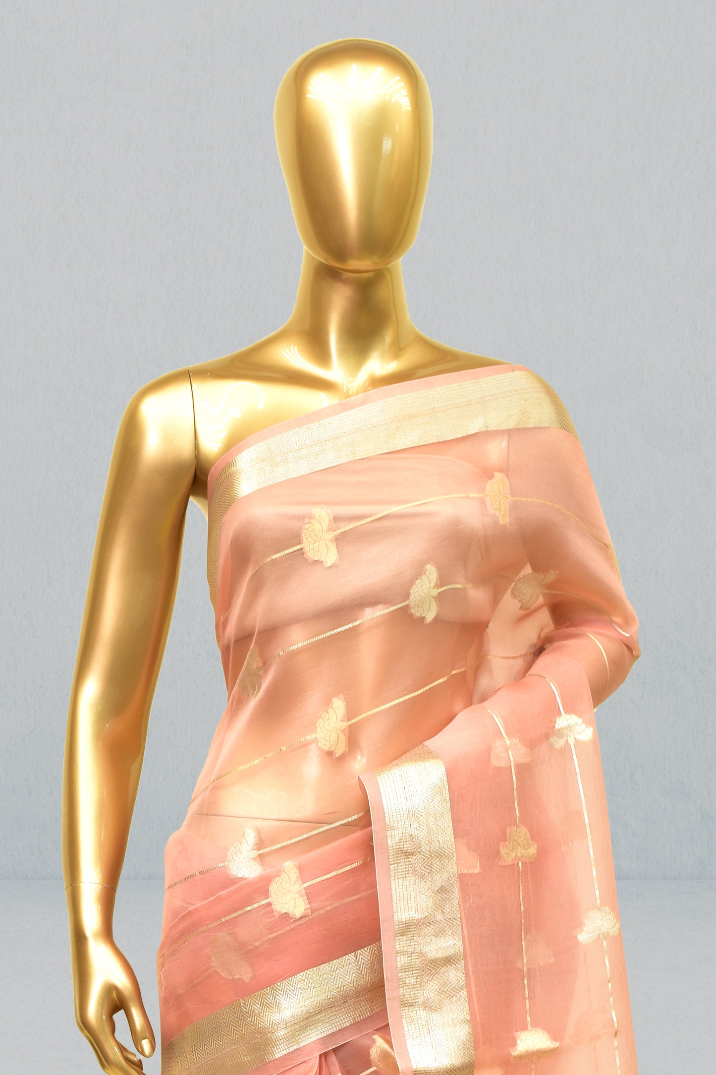Kora Cutwork Saree