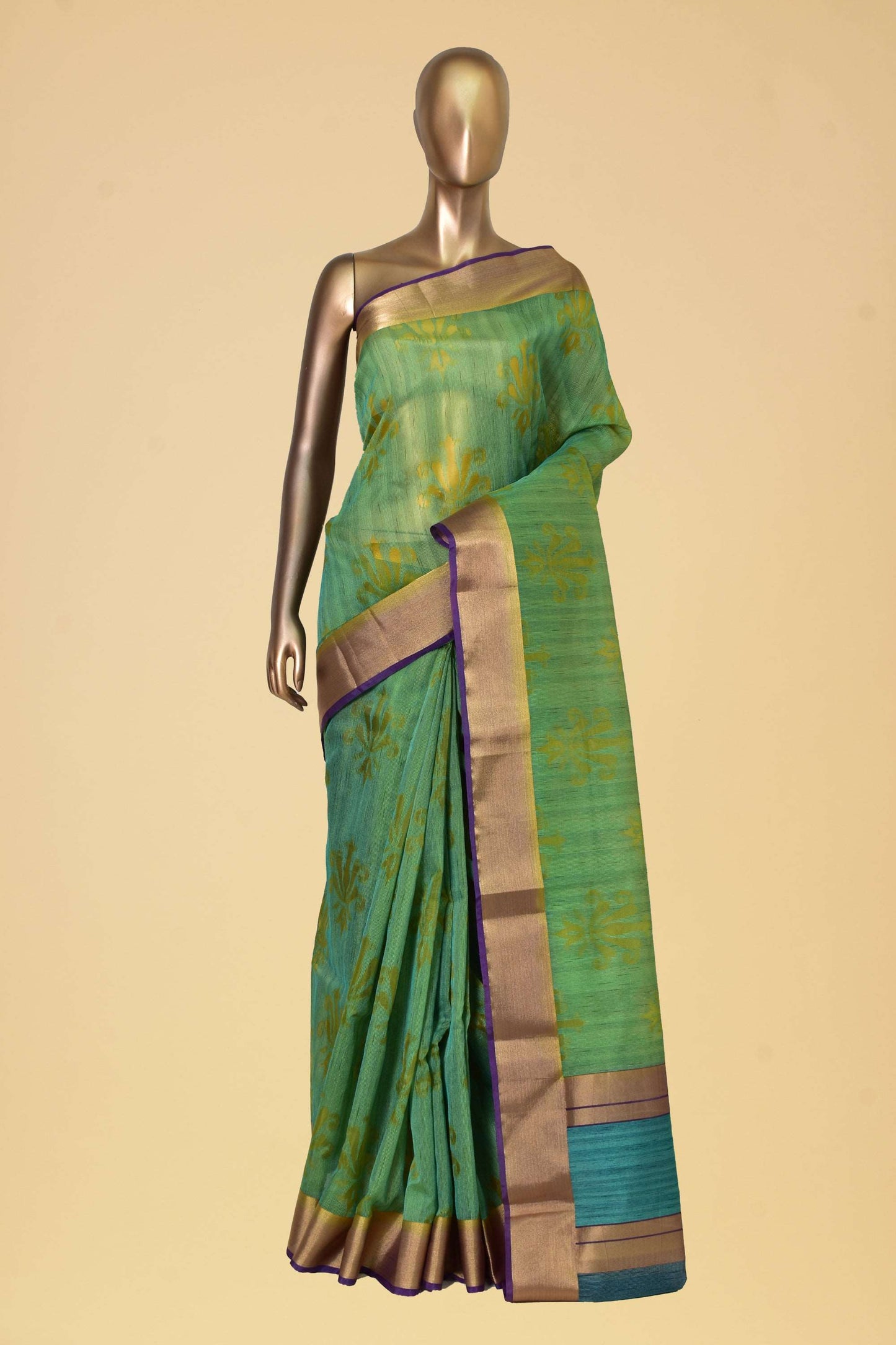 Art Cotton Cutwork Saree