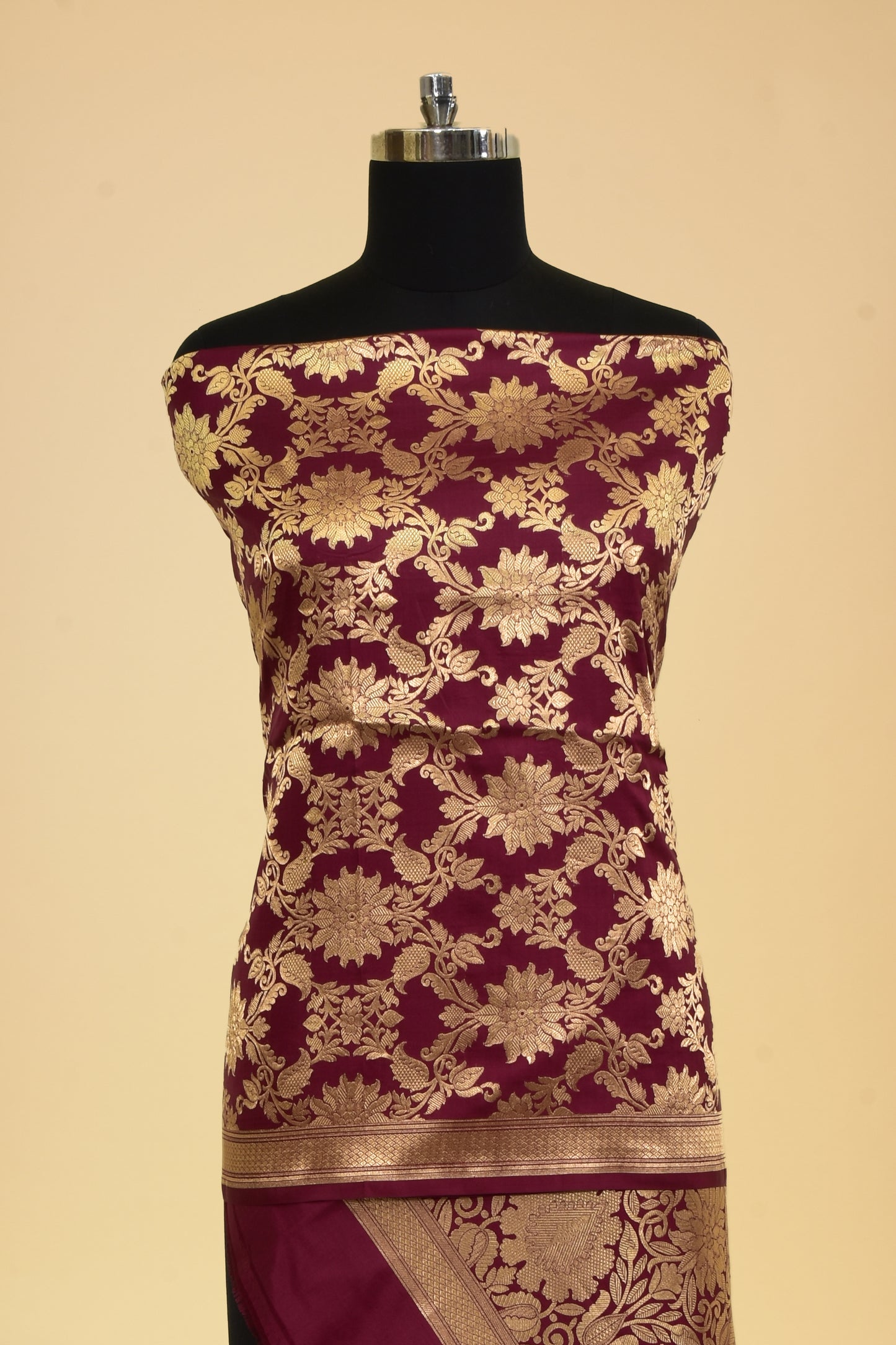 Pure Katan Silk Banarasi Handloom Cutwork Dupatta