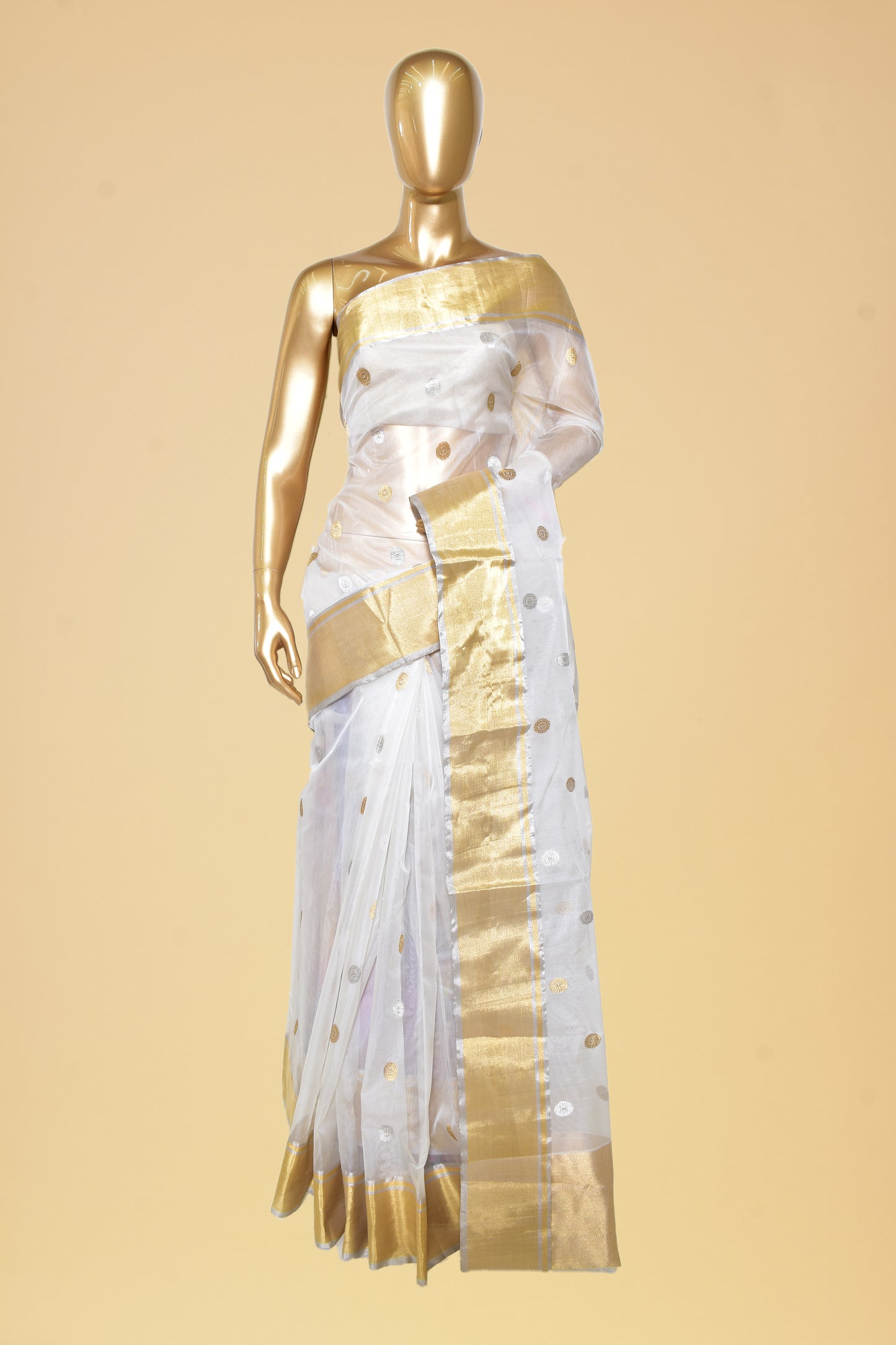 Kora Kadwa Saree