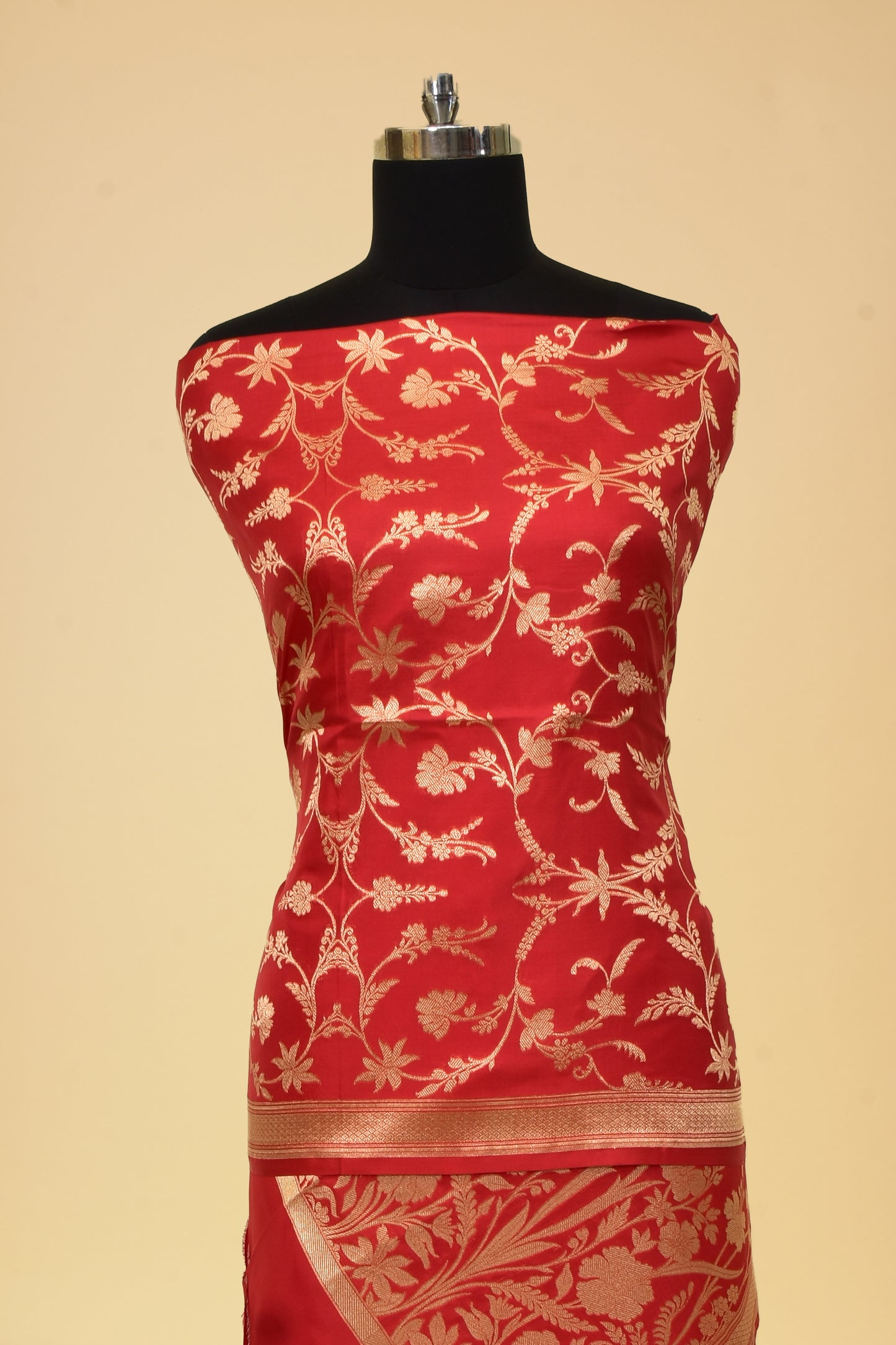 Pure Katan Silk Banarasi Handloom Cutwork Dupatta