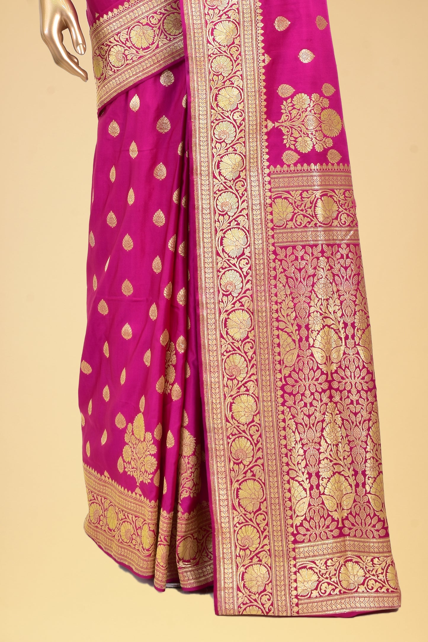 Satin Cutwork Saree