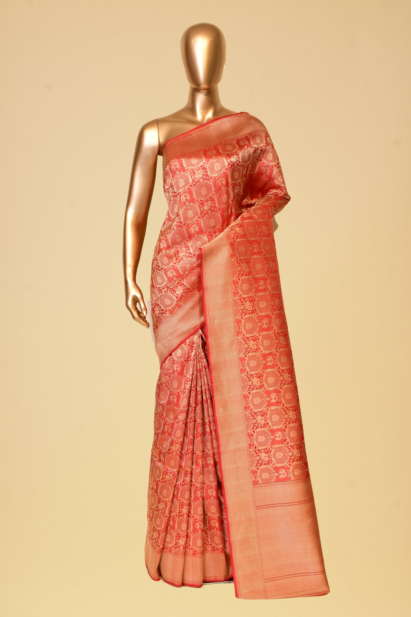Banarasi Silk Emboss-Brocade Saree