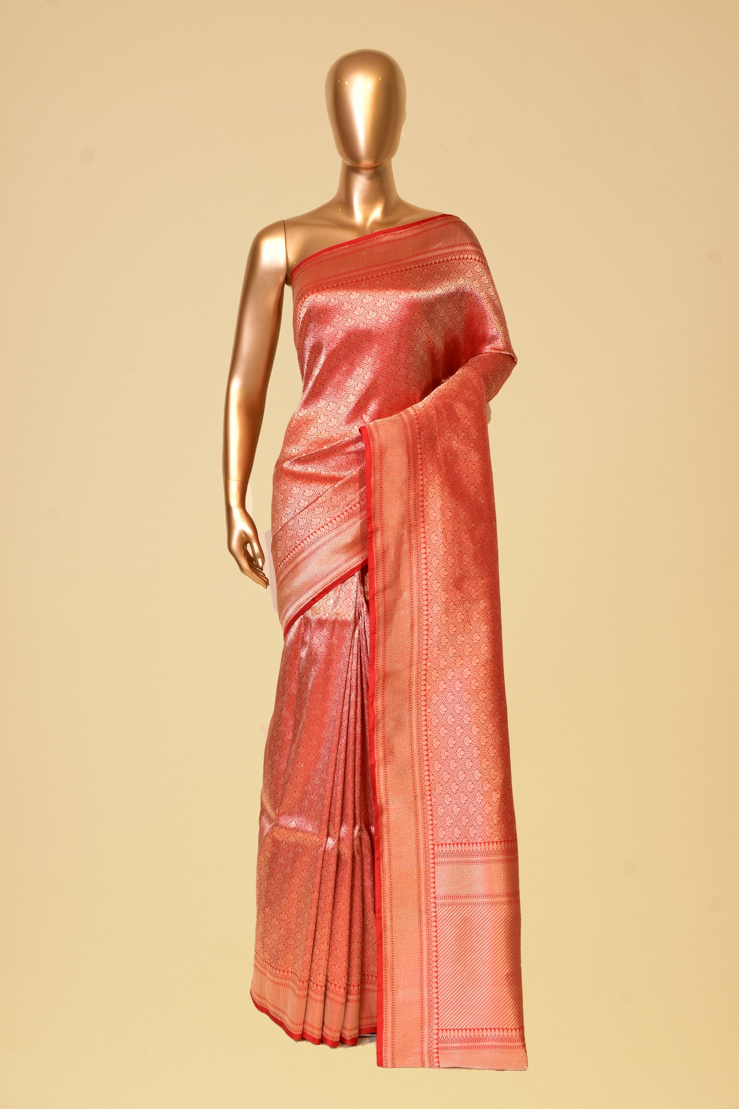 Silk Emboss-Brocade Saree