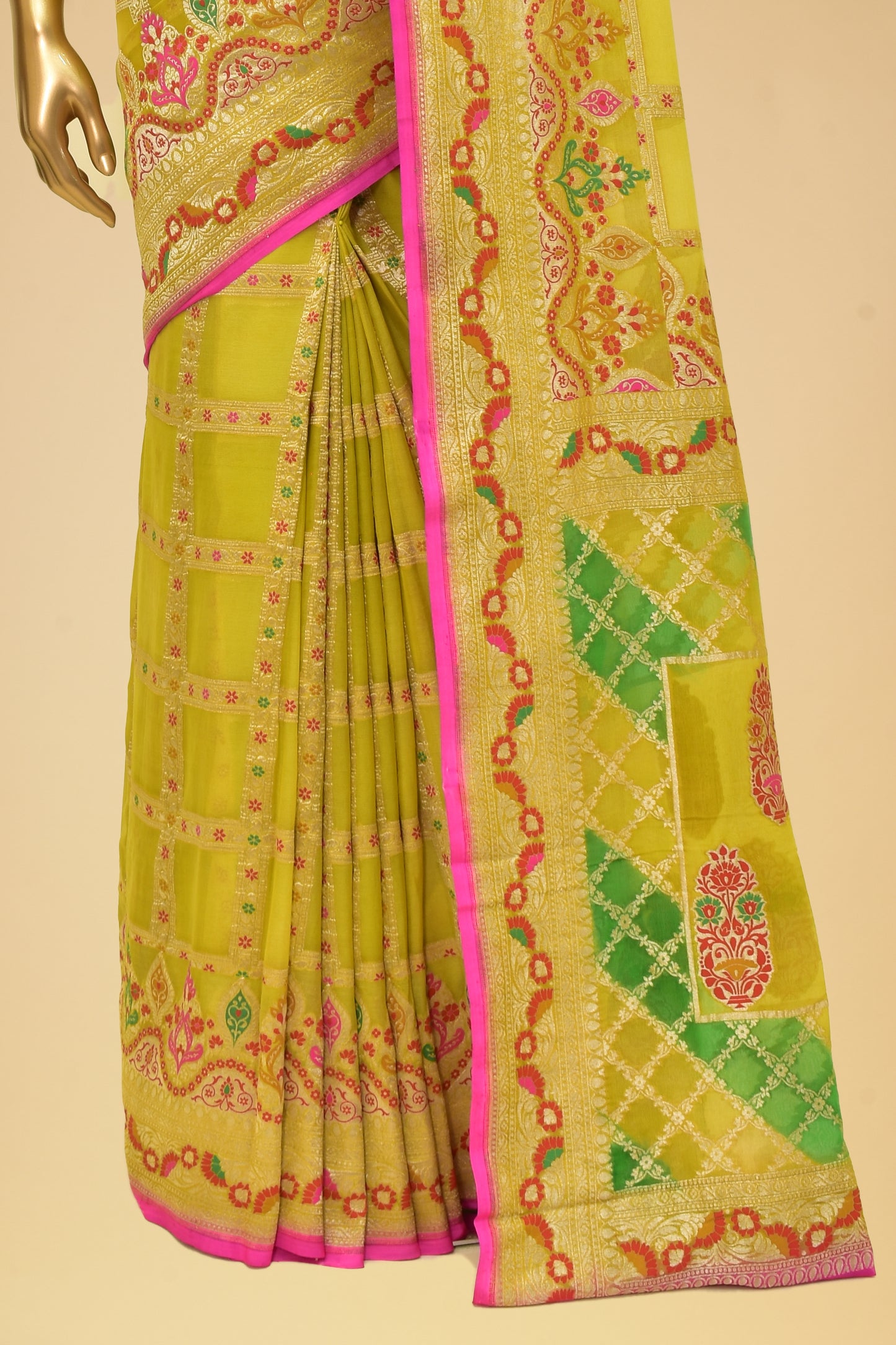 Chiffon Cutwork Saree