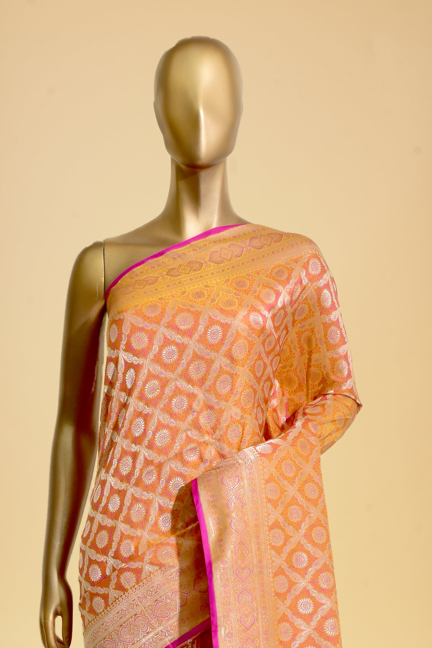 Handwoven Satin Tanchoi Saree