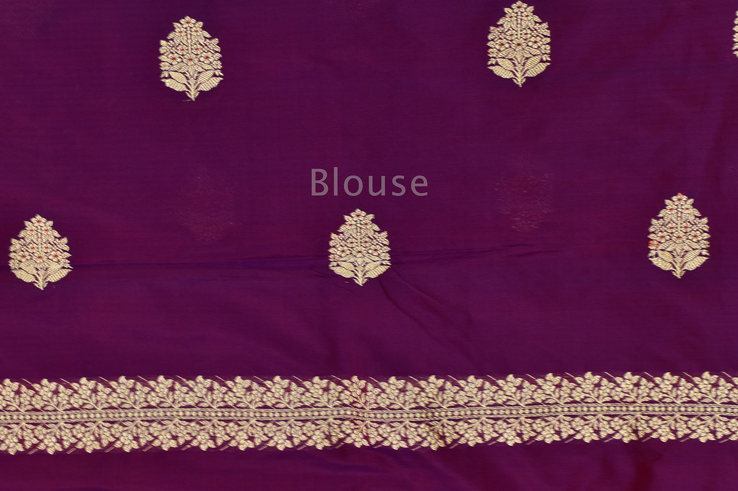 Handwoven Katan Silk Kadwa Booti Saree