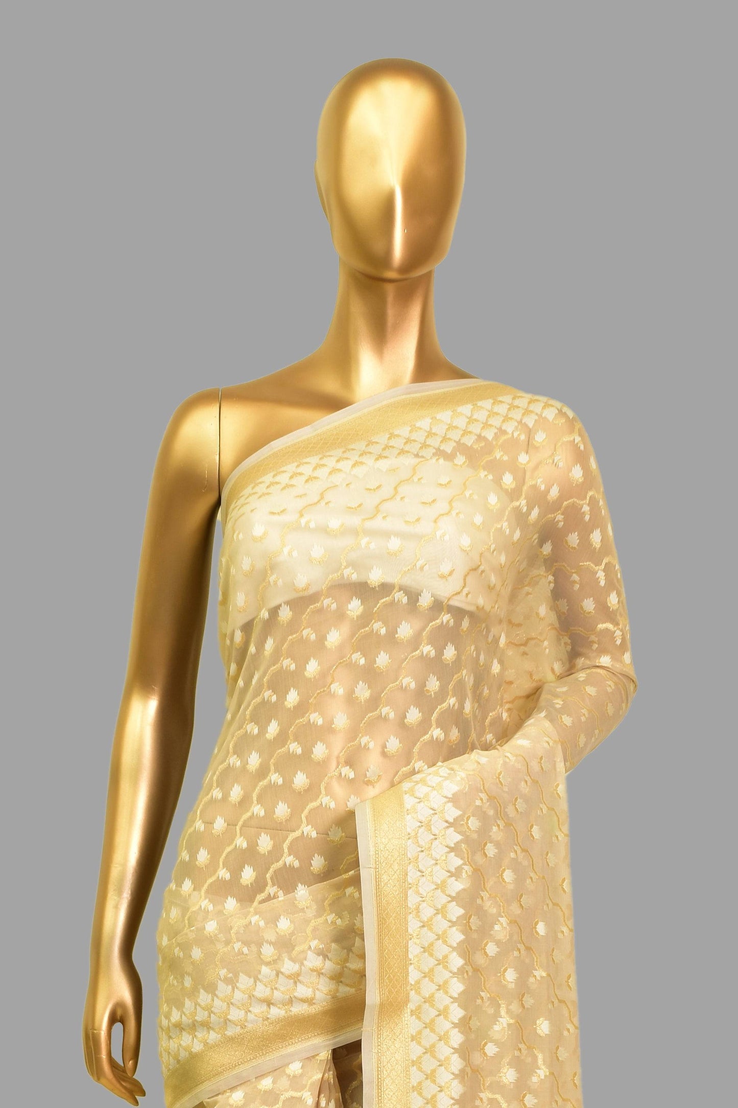 Art Georgette Cutwork Saree