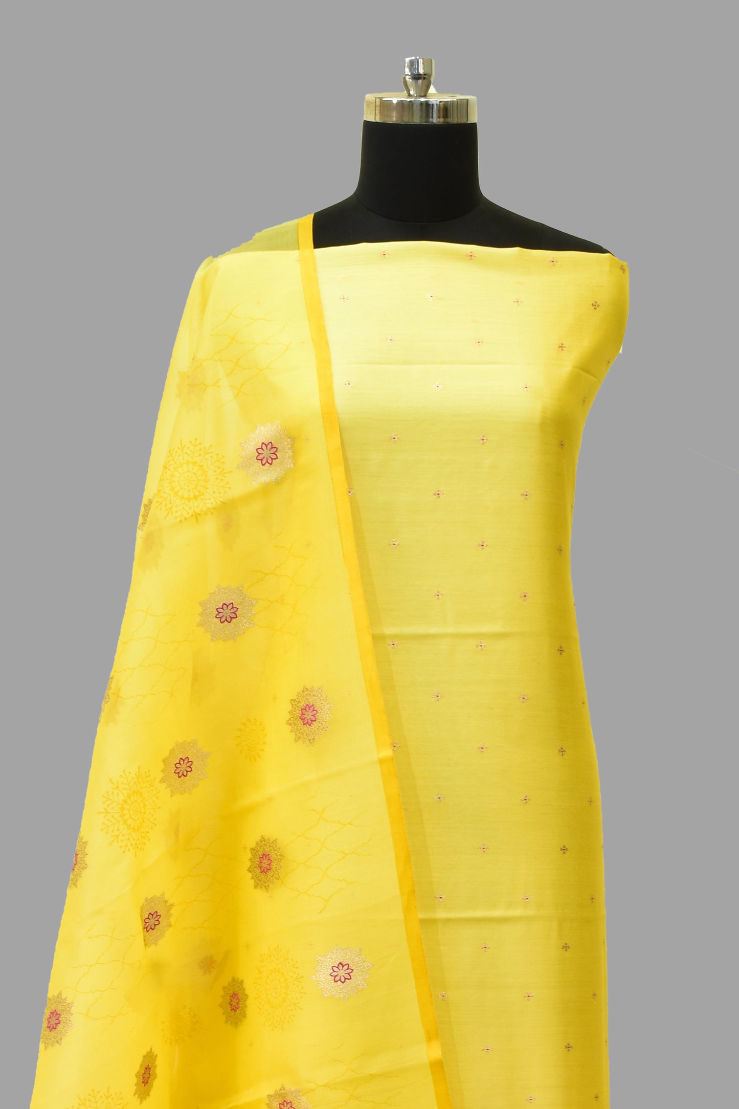 Handwoven Meenadar Silk Kadwa Suit