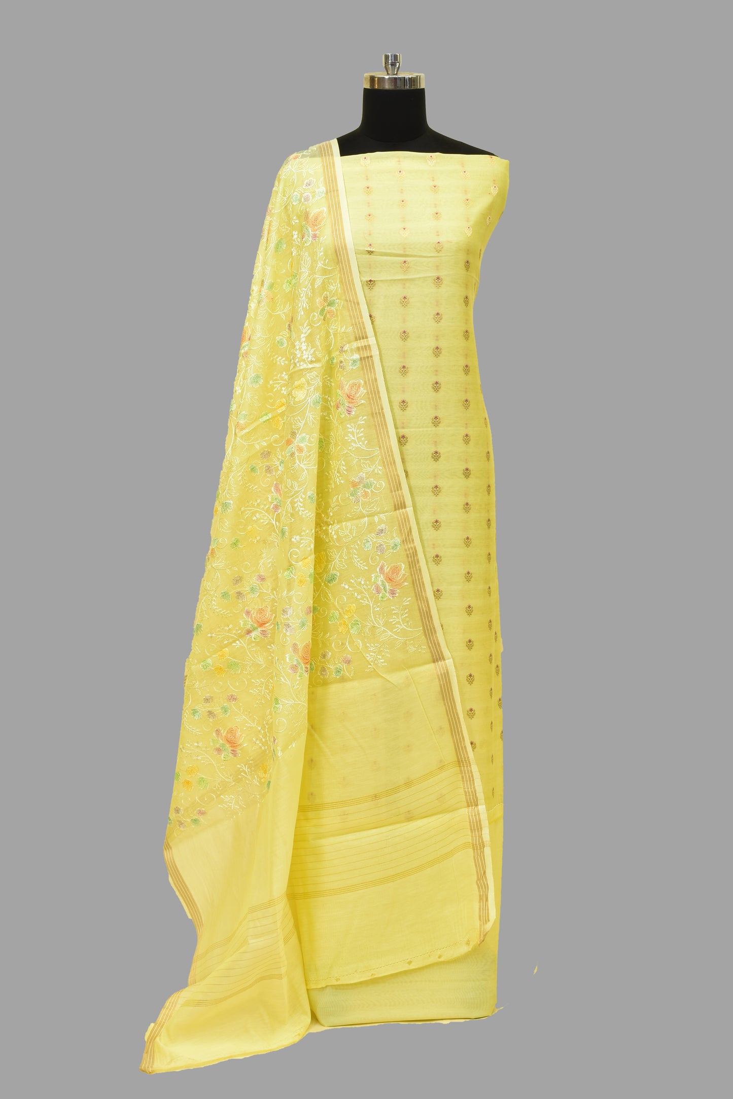 Handwoven Cotton Cutwork Suit