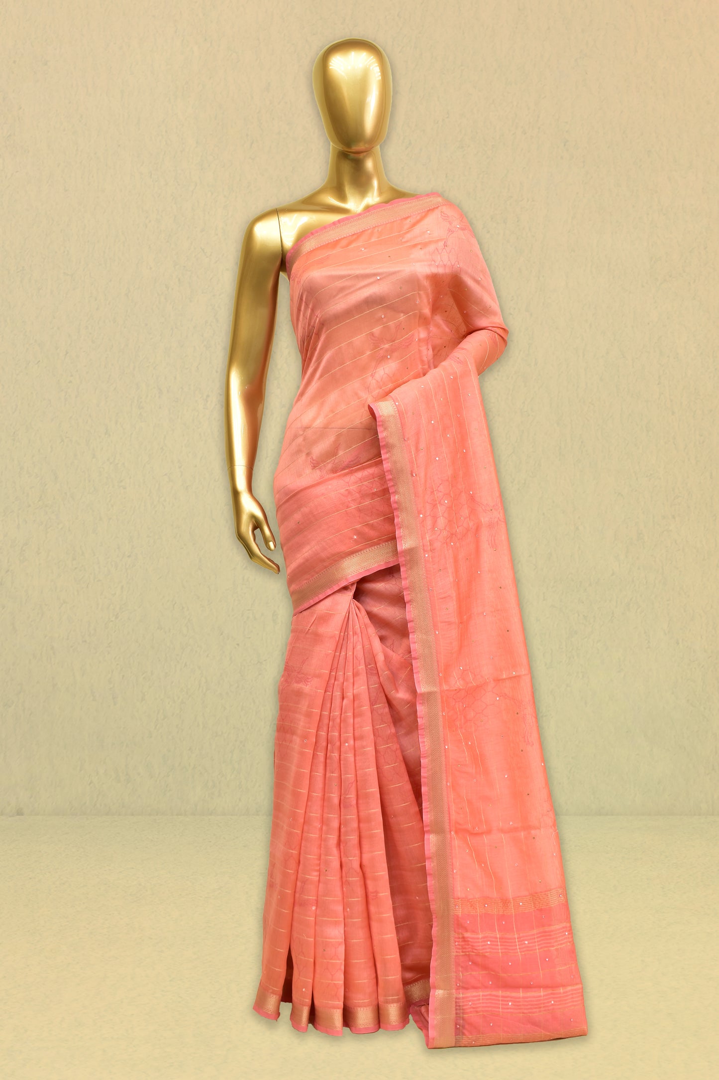 Cotton Printed Embroidery Saree