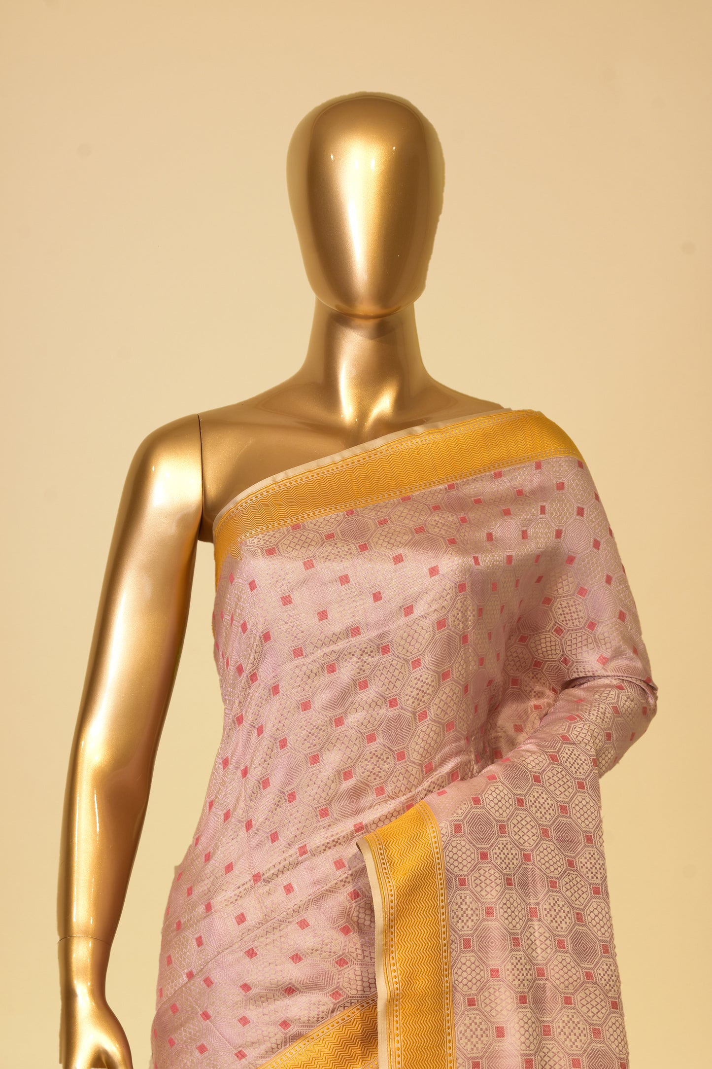 Satin Emboss-Brocade Saree