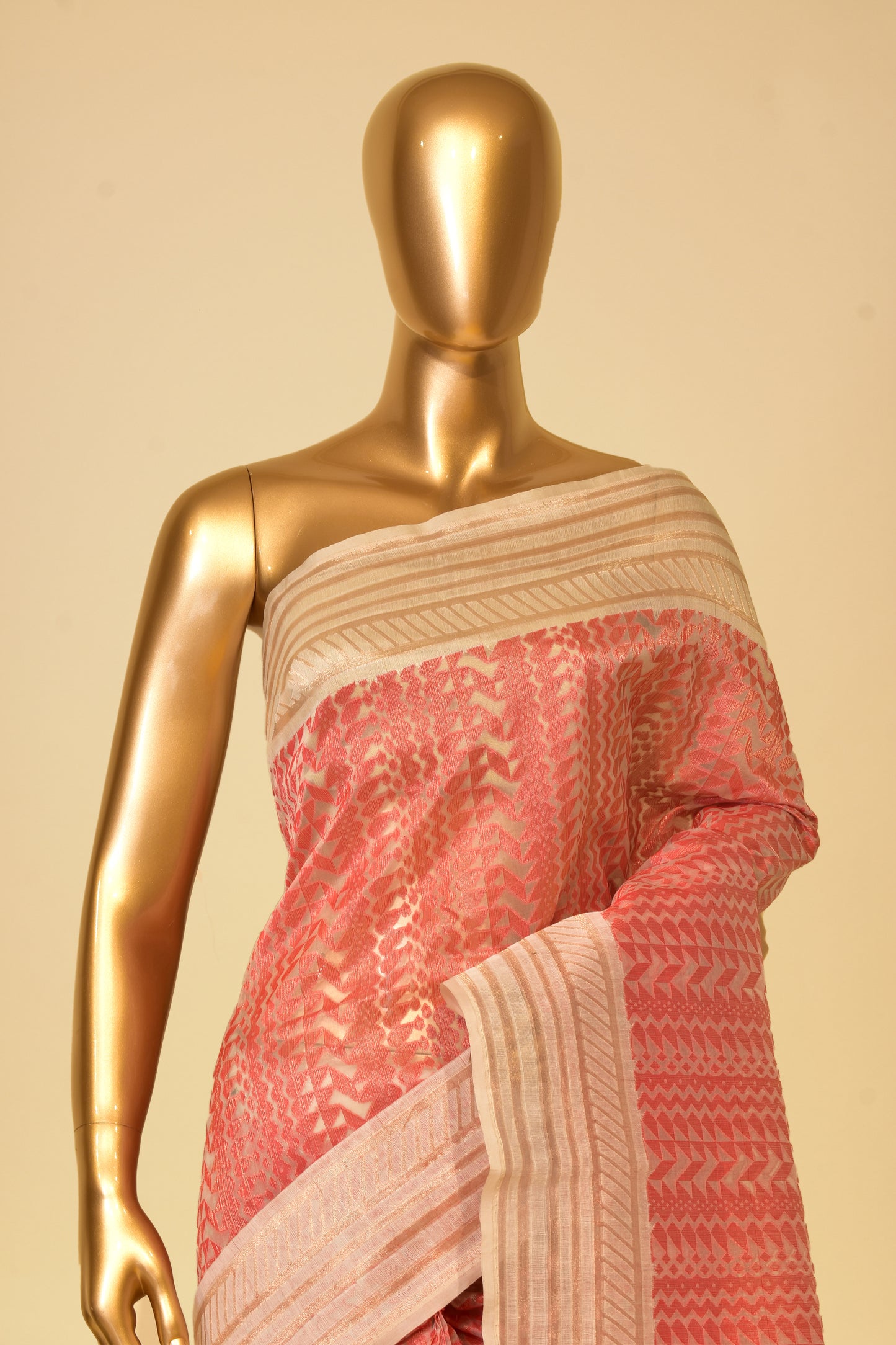 Kora Cutwork Saree