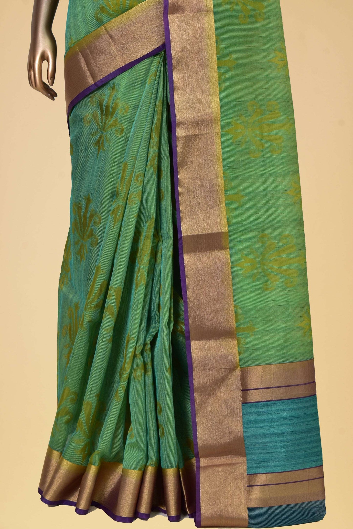 Art Cotton Cutwork Saree