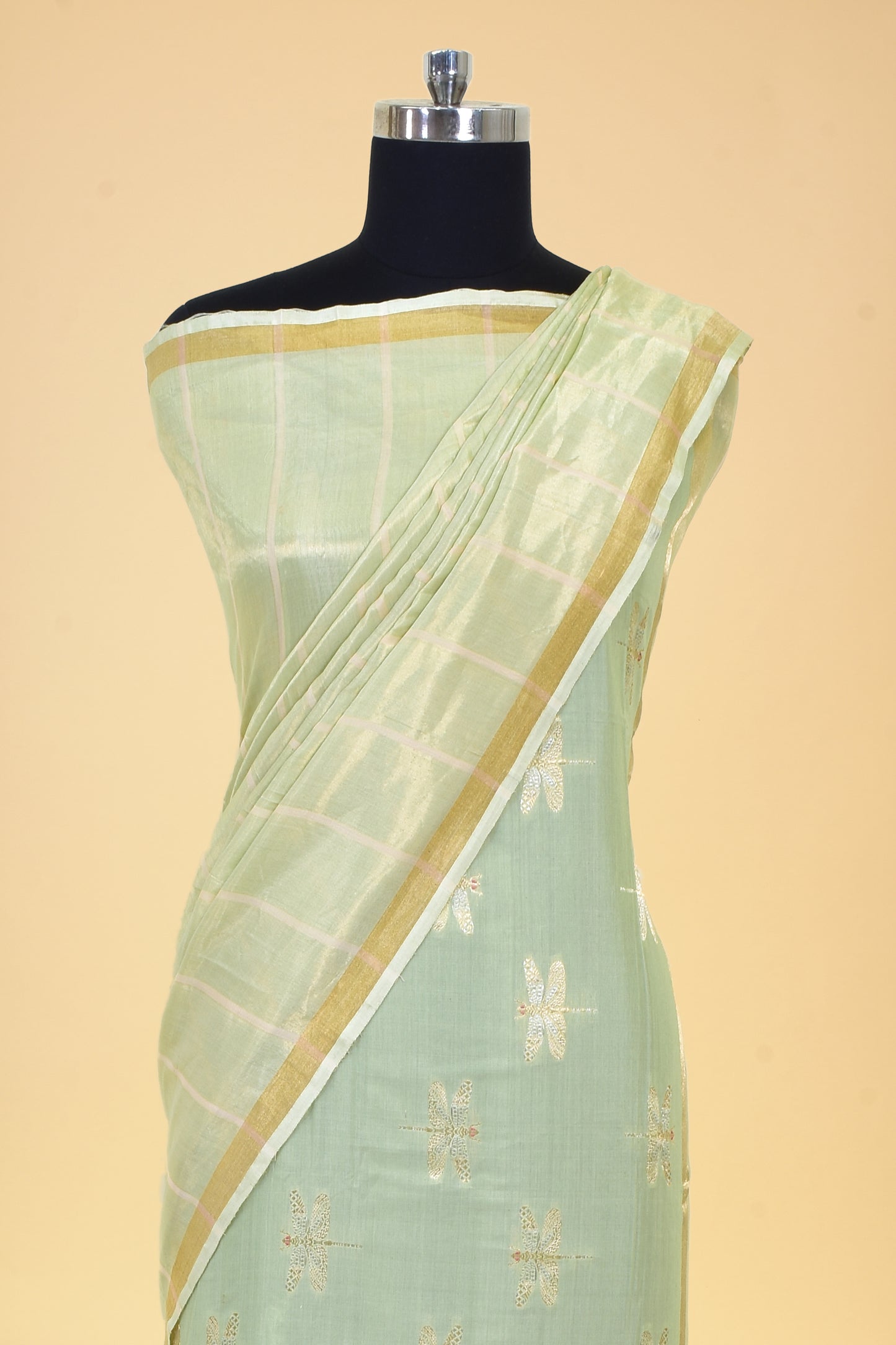Pure Chiffon Silk Banarasi Handloom Cutwork Dupatta