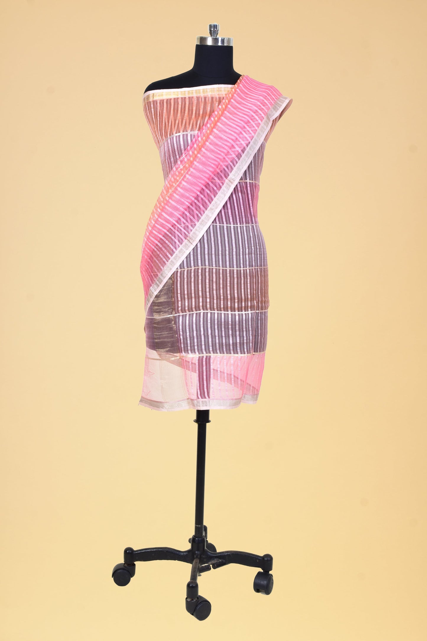 Pure Kora Silk Banarasi Handloom Cutwork Dupatta
