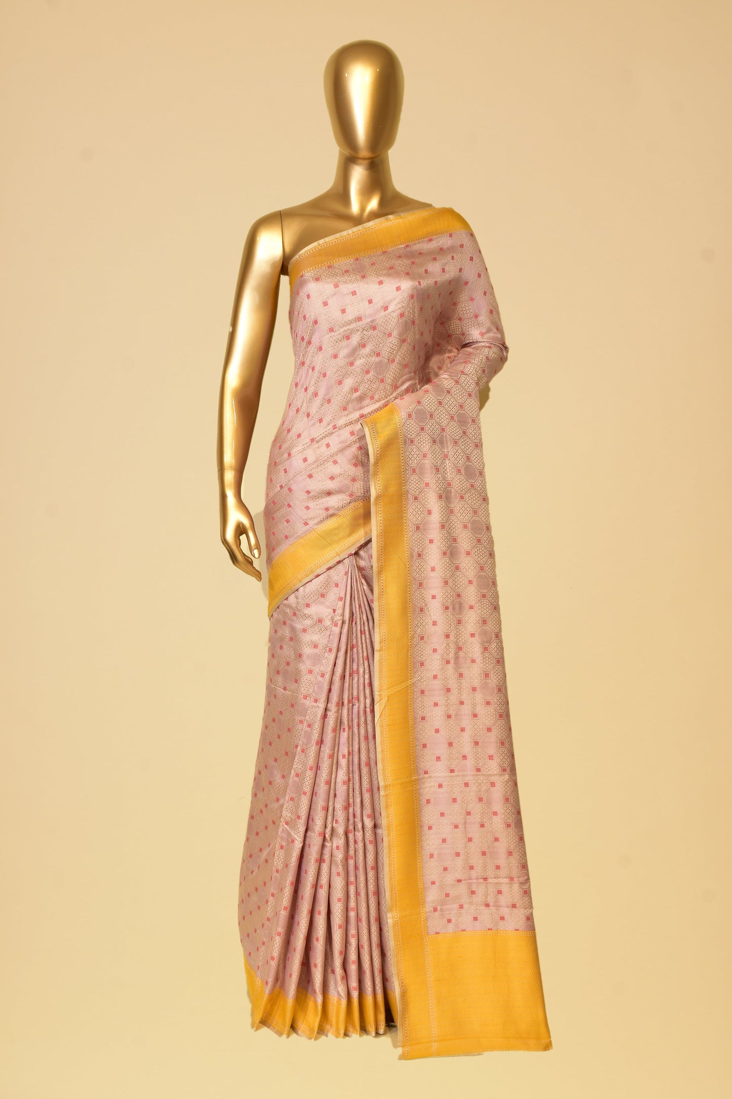 Satin Emboss-Brocade Saree