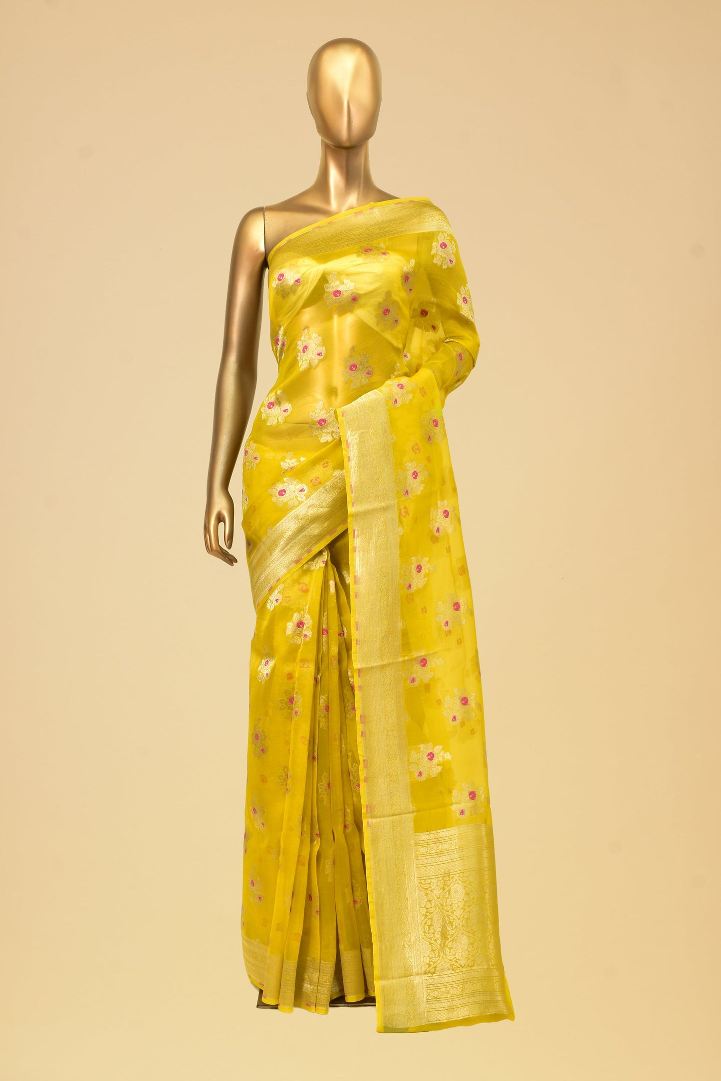 Kora Cutwork Saree
