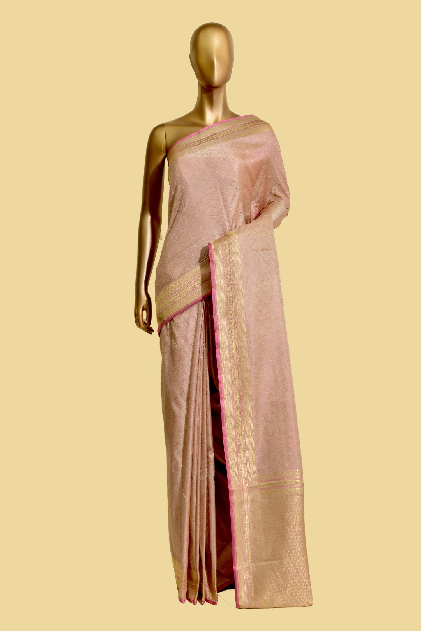 Handwoven Satin Tanchoi Saree