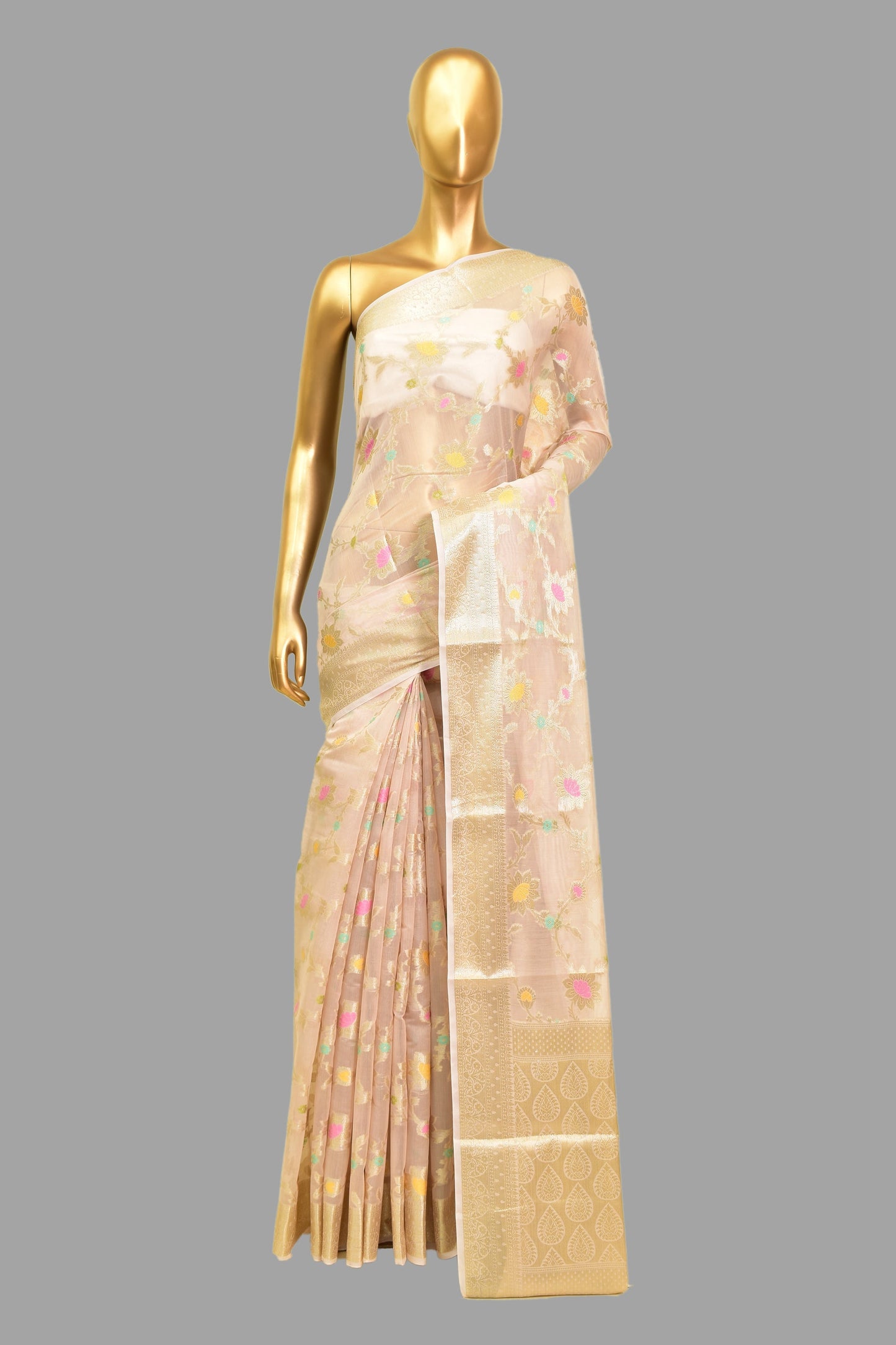 Art Cotton Cutwork Saree