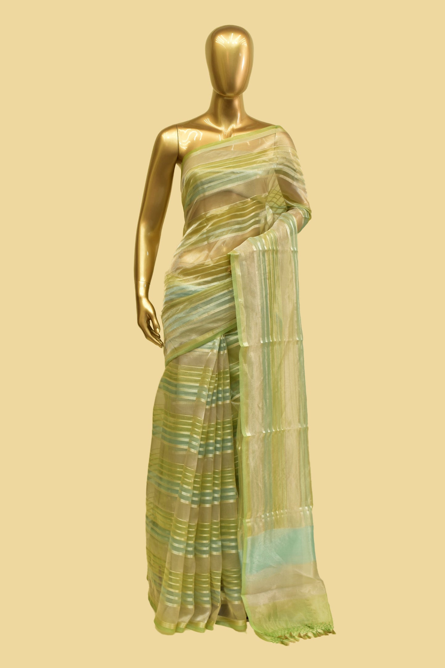 Tissue Cutwork Saree