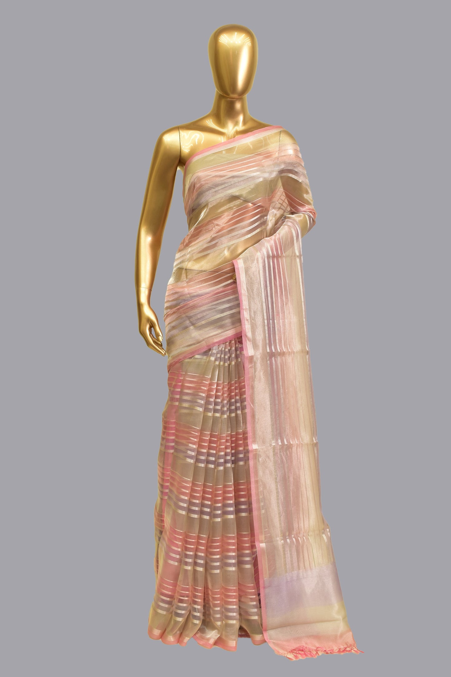 Tissue Cutwork Saree