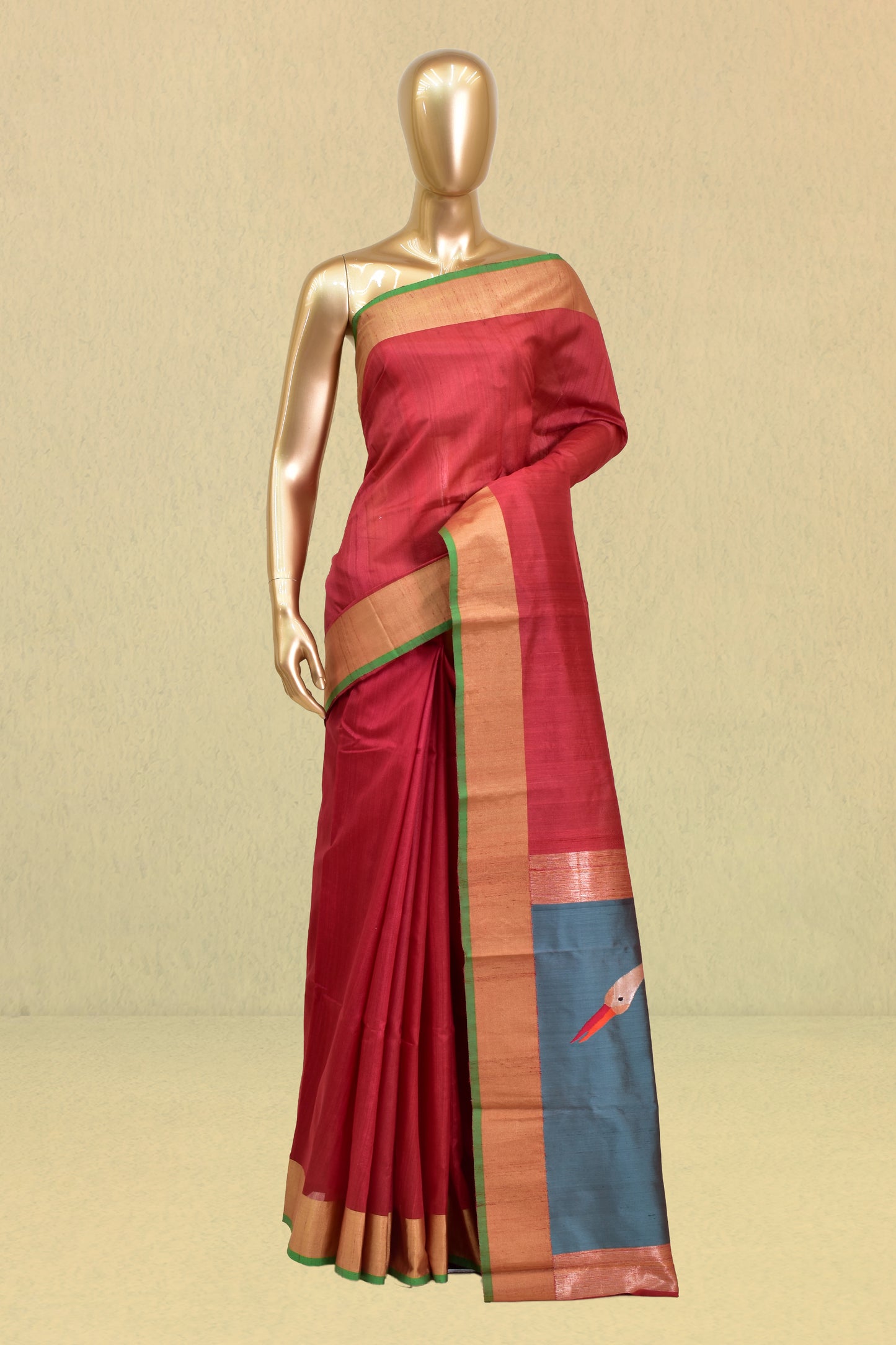 Tusser Kadwa Saree