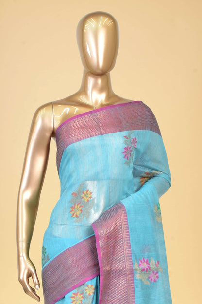 Art Cotton Cutwork Saree