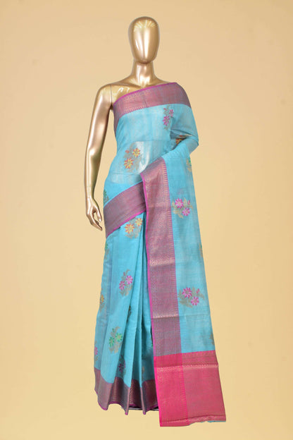 Art Cotton Cutwork Saree