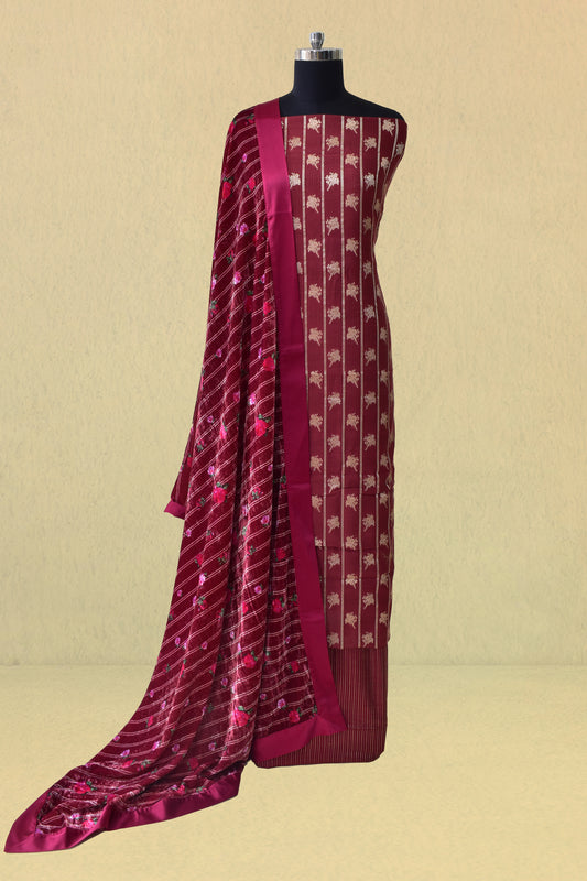 Handwoven Silk Printed Suit