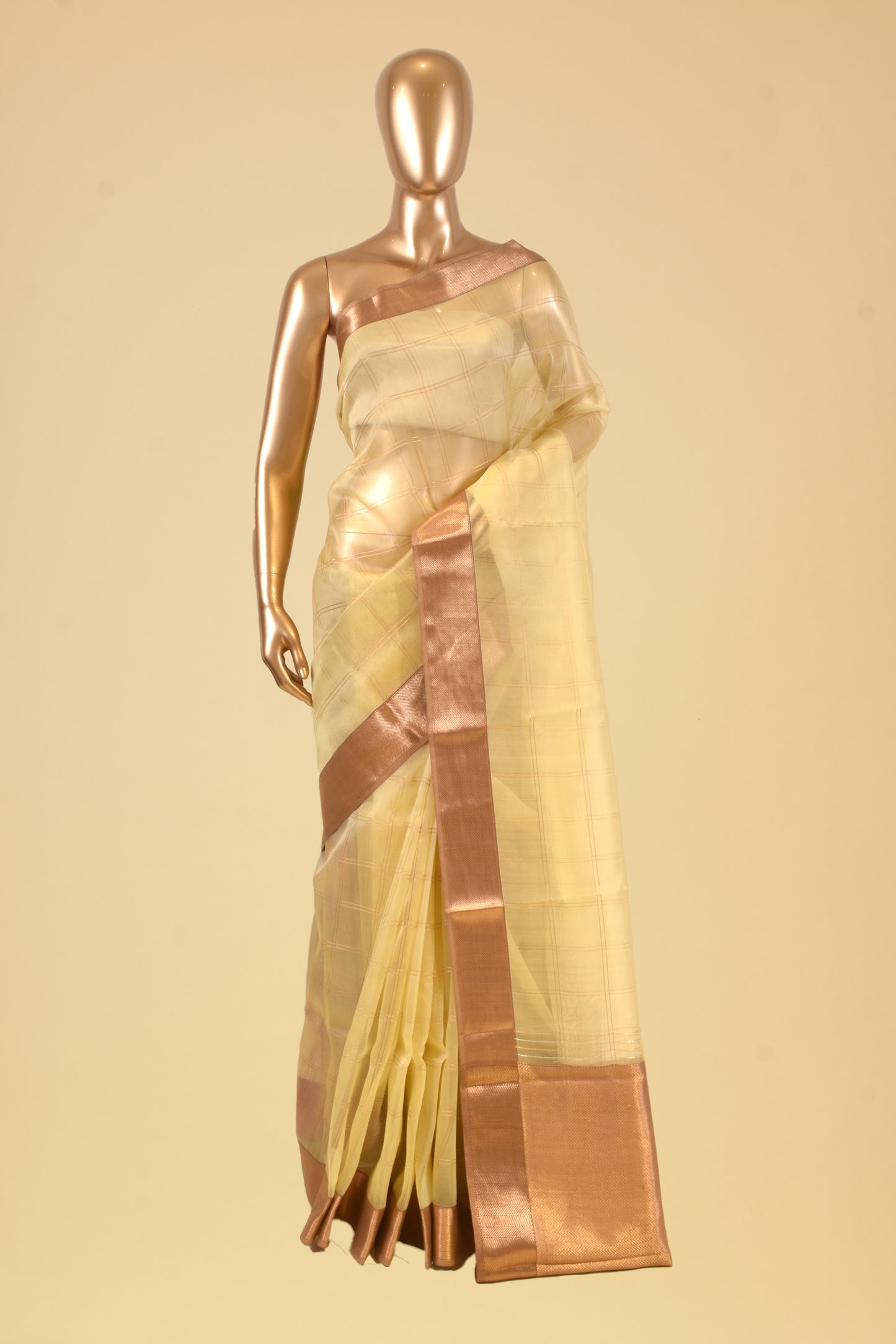 Kora Cutwork Saree