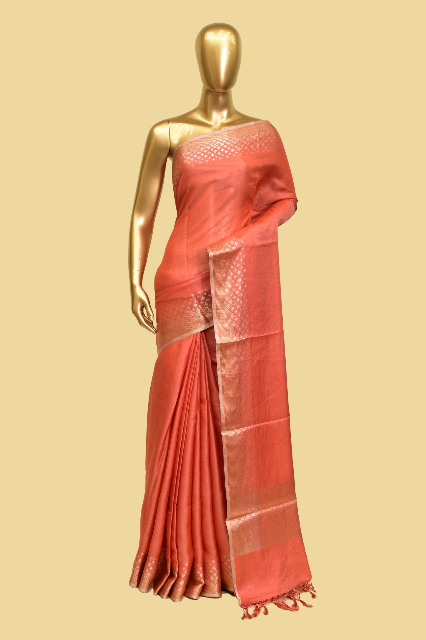 Tissue Plain Saree