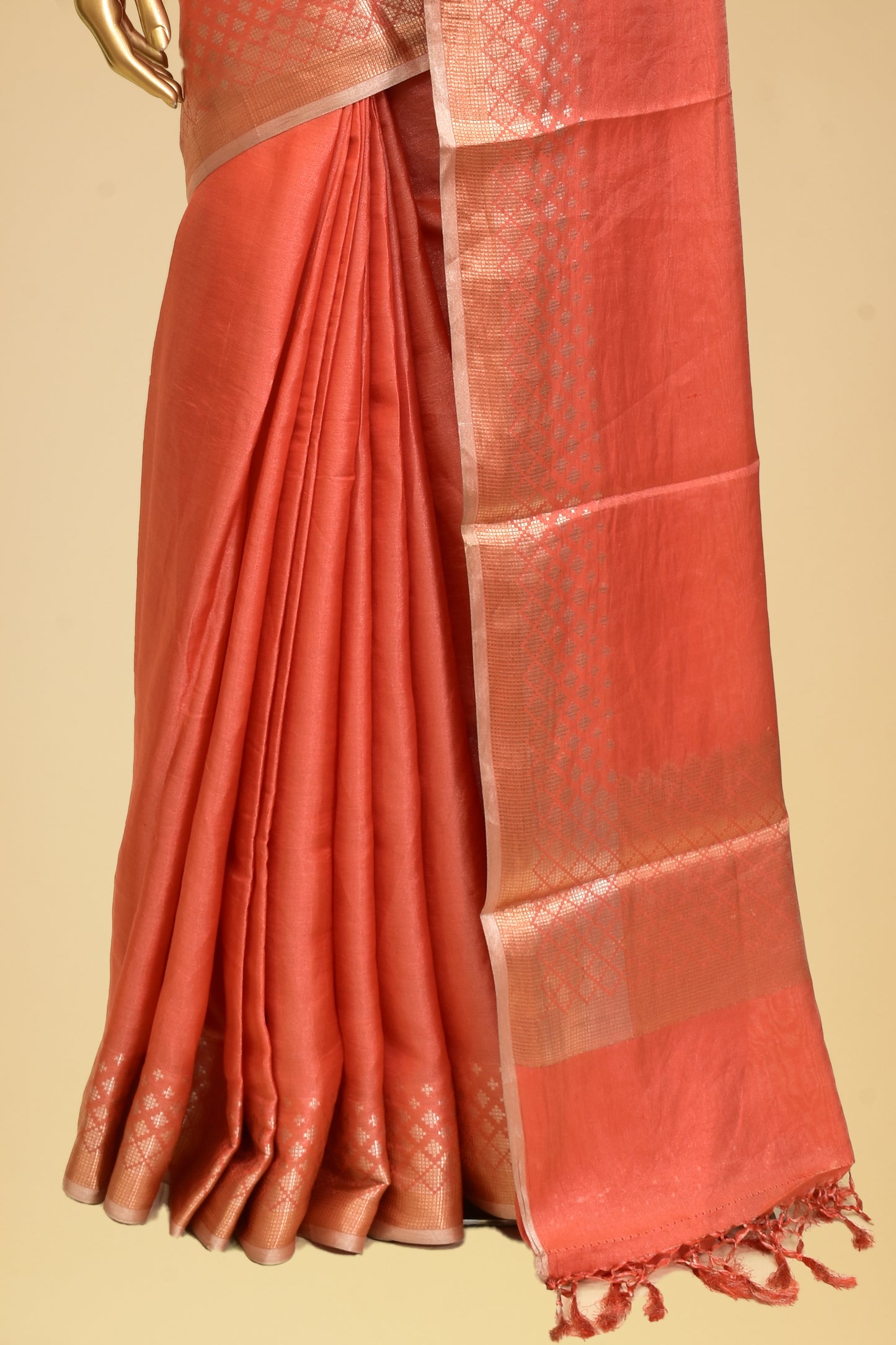 Tissue Plain Saree