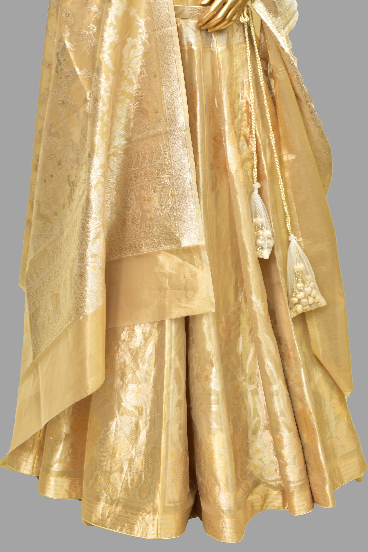 Tissue Kadwa Lehenga