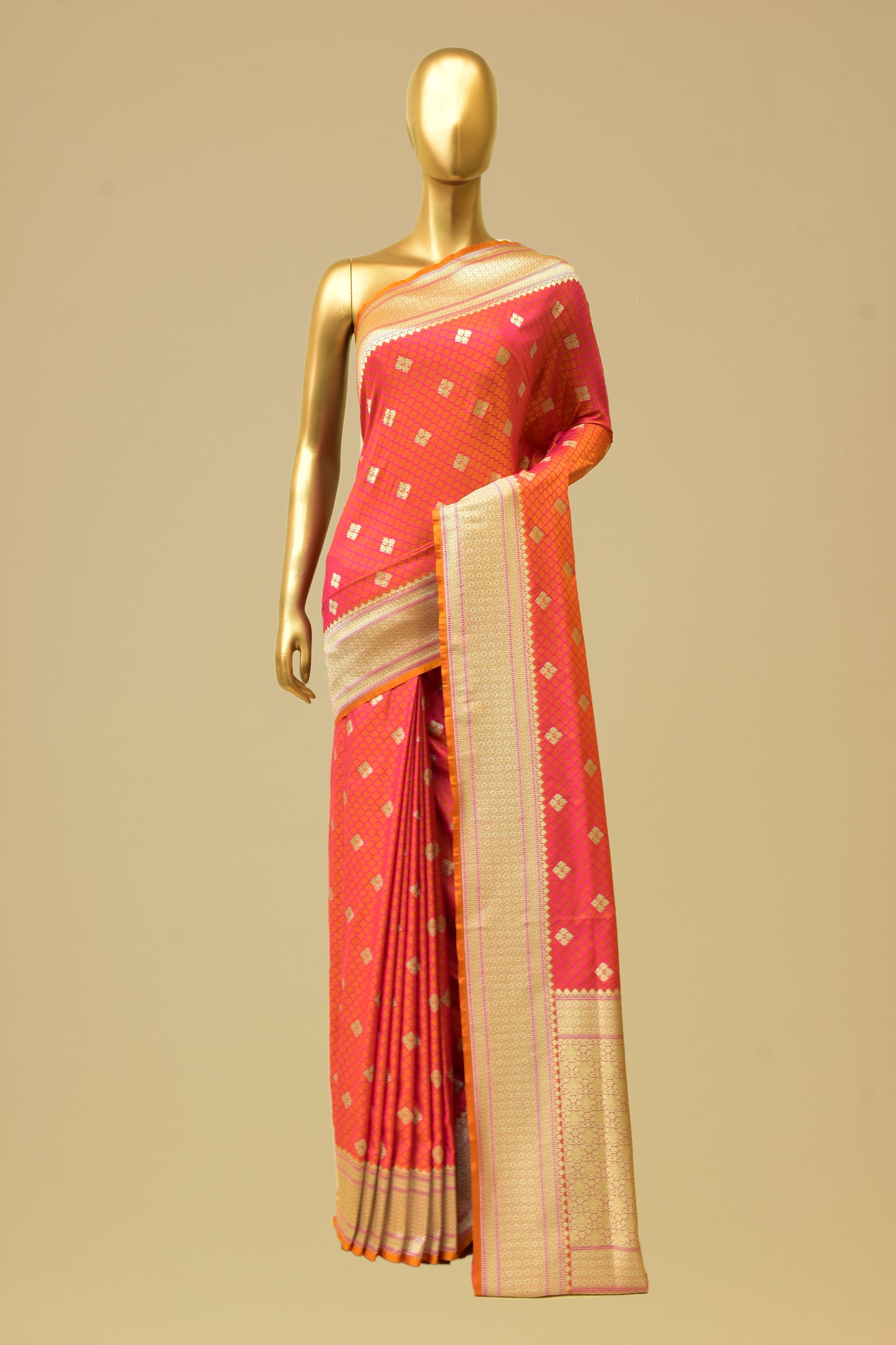 Satin Cutwork Saree