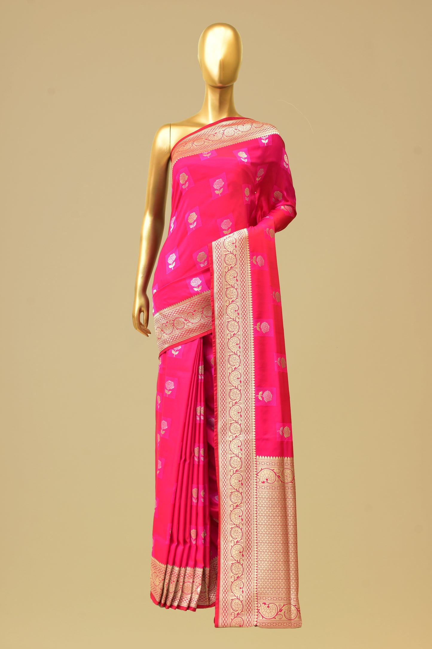 Satin Cutwork Saree