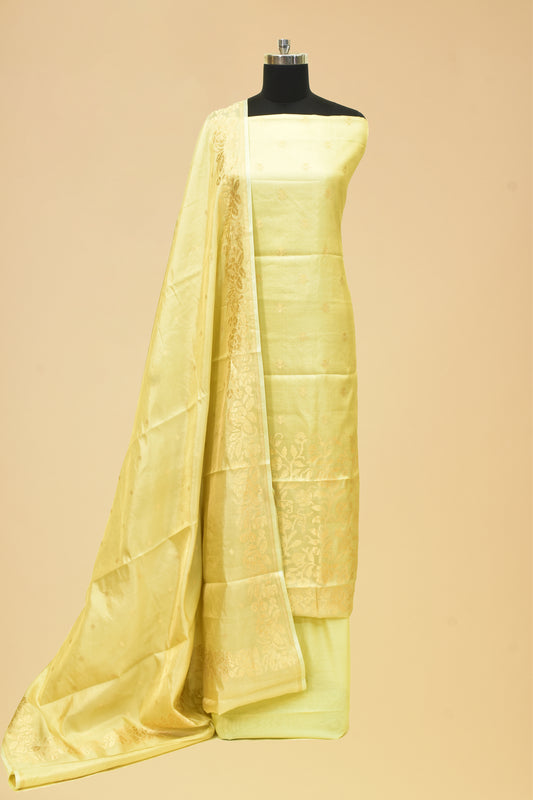 Handwoven Tissue Silk Kadwa Suit