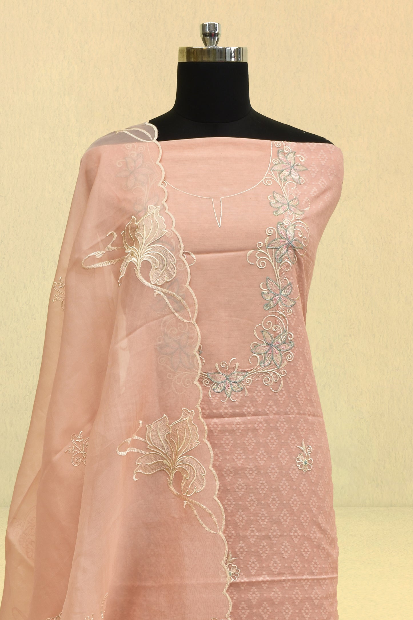 Cotton Cutwork Suit