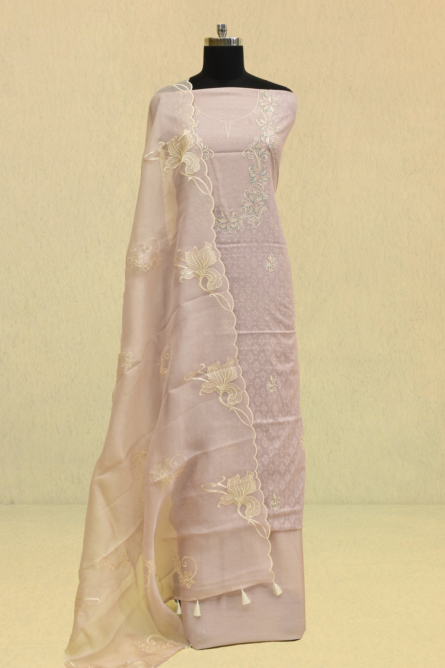 Cotton Cutwork Suit