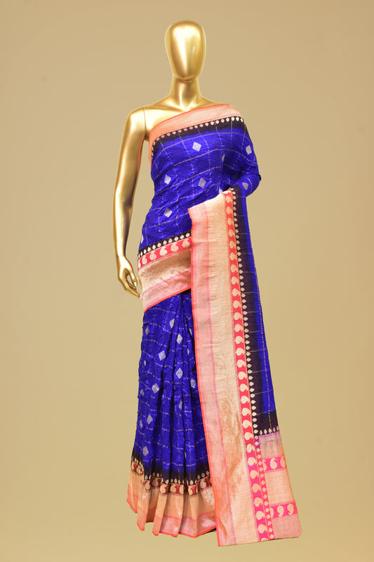 Banarasi Silk Bhandej Saree
