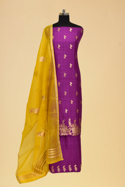 Silk Kadwa Booti Suit