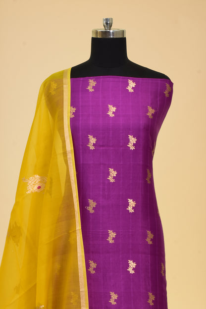 Silk Kadwa Booti Suit