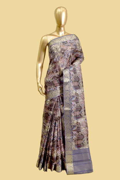 Handwoven Kora Printed Saree