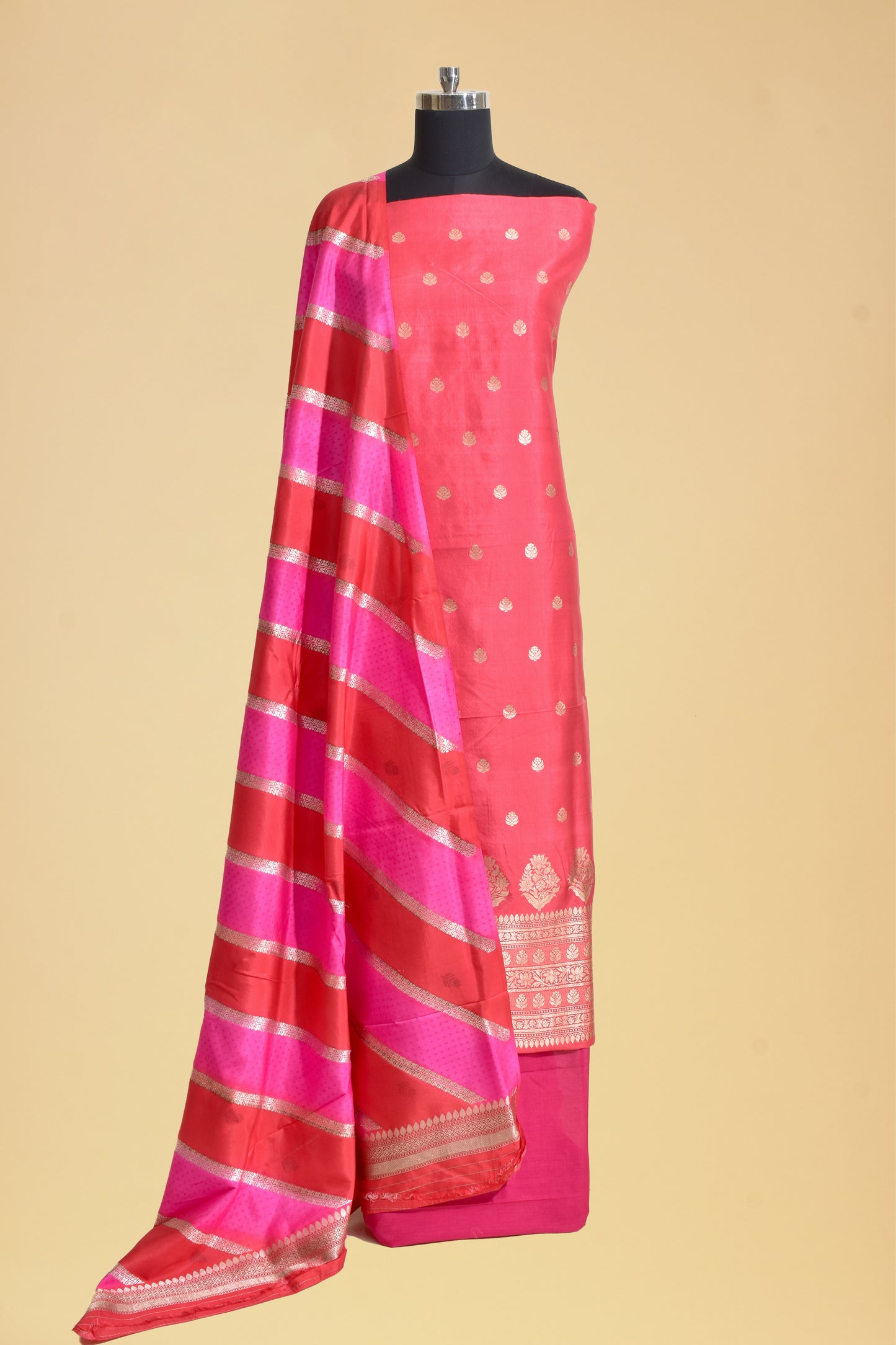 Silk Kadwa Booti Suit