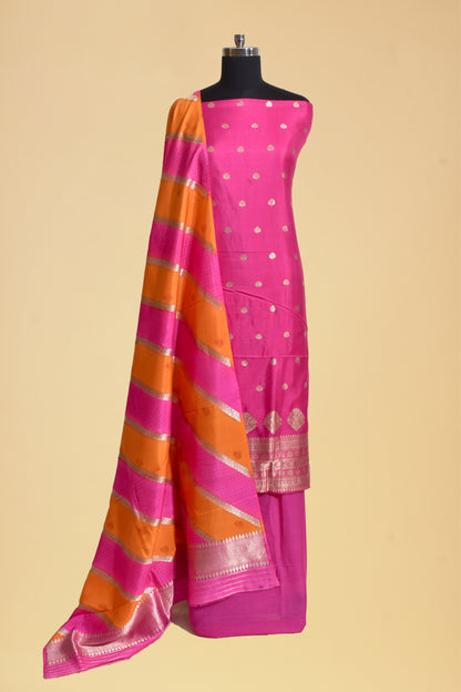 Silk Kadwa Booti Suit