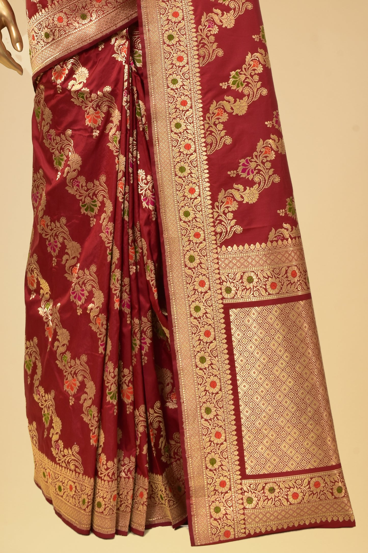 Pure Handwoven Banarasi Silk Kadwa Saree